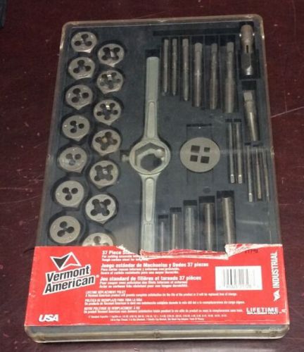 *PRE OWNED* Vermont American 21728 Tap &amp; Die Set Carbon Standard 37pc