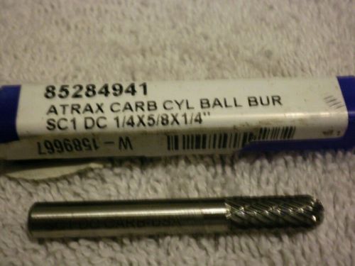 Atrax carbide burr cylinder ball shape burr 1/4&#034; x 5/8&#034; x 1/4&#034; for sale