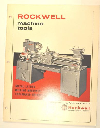 ROCKWELL MACHINE TOOLS CATALOG 1968 #RR48 lathe screw machine milling machine