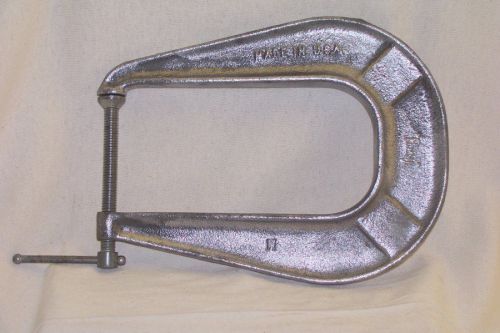 Used pony #246 deep throat c clamp 6-1/4&#034; depth 2-1/2&#034; opening made in usa bi082 for sale
