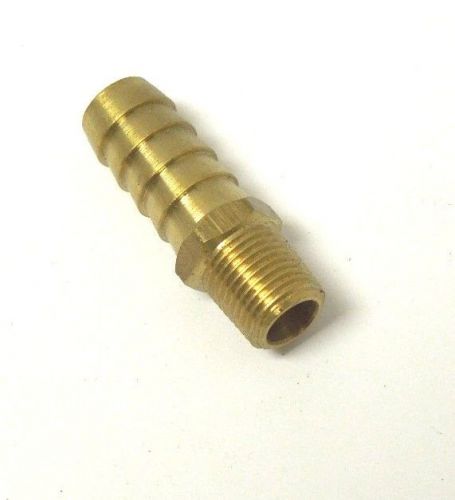 HOSE BARB for 3/8&#034; ID HOSE X 1/4&#034; MALE NPT HEX BODY BRASS FUEL FITTING &lt;Q-HB011