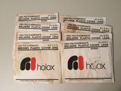 Welder&#039;s Plastic Cover Lens 4-1/2&#034;x5-1/4&#034; LOT of 8 BY FILHOLOX Holox # 934-050