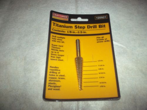 Craftsman Professional Titanium Step Drill Bit (1/8-in.-1/2-in.)~*Under $20.00!