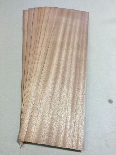 Wood veneer ribbon stripe sapele 8x32 22pcs total raw veneer &#034;exotic&#034; rss1 12-11 for sale