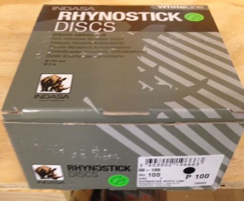 Rhynostick white line 5&#034; 100 grit sanding disc (100 count) for sale