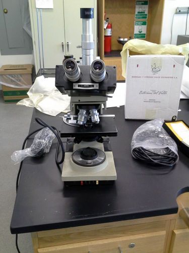 Bausch&amp; lomb (b&amp;l)  balplan bf/df trinocular microscope with camera and extras for sale