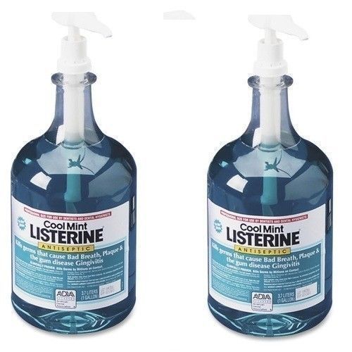 Case of 2 cool mint listerine mouthwash, one-gallon pump bottle (421-8850) for sale