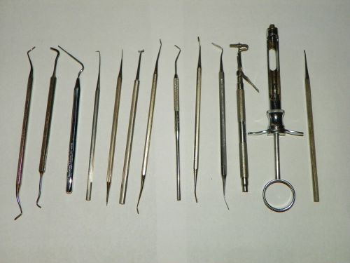 Lot of dental instruments