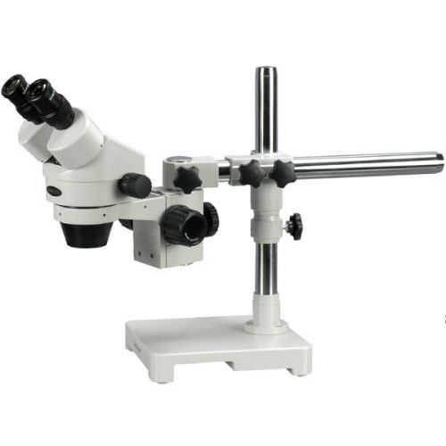 7x-45x stereo zoom microscope with single arm boom stand for sale