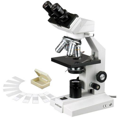 40x-1000x binocular biological microscope + slides for sale