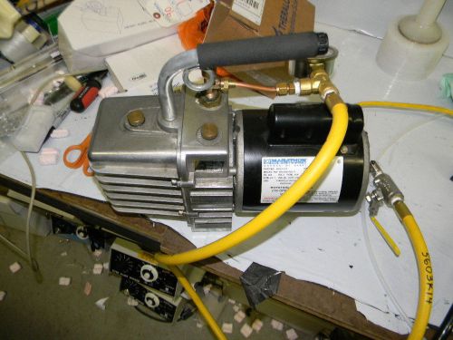 Jb dv-85n evacuation pump, 3.0 cfm, 1/2 hp, inlet port size 1/4 in, w gauge for sale