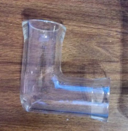 Pyrex Glass elbow 1 1/2&#034; X 4 1/2&#034; - Thick wall - Vintage conical glass joints