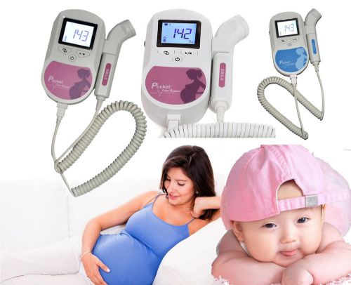 out sound Baby Heart Beat Monitor,Pocket Fetal Doppler,3MHZ probe,LCD display