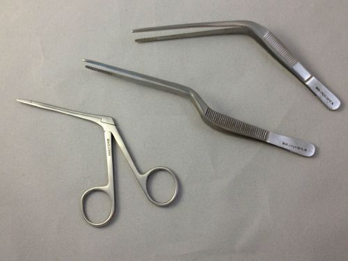 ENT Forceps Set, stainless steel, Three (3) instruments