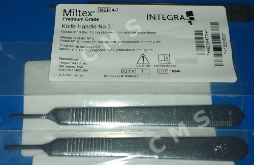 MILTEX No 3 Premium 10-15 Blade 5&#034; Handle Scalpel Knife mm Stainless GERMANY New