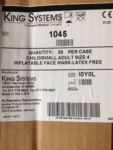 King Systems Item #1045, MASK INFLATABLE FACE CHILD SIZE 4 50/CS (2013-03)
