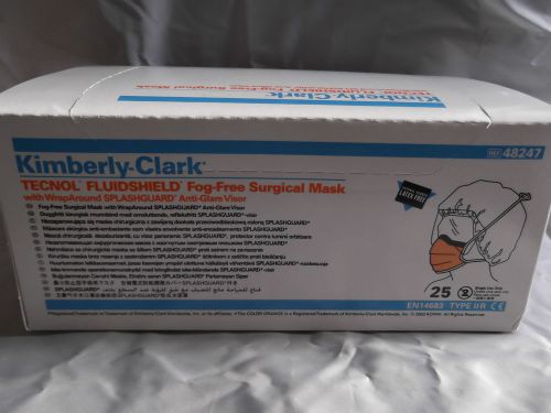 25 Kimberly Clark Fluidshield Safety Mask Visor Dental Flu Blood Medical Virus