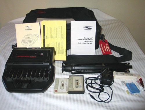 Stentura 400 srt stenograph electric steno machine + tripod, case &amp; accessories for sale