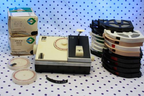 Vintage Dymo 2000 Tapewriter Desk Label Maker w/ Extra Wheels + 30 Rolls of Tape