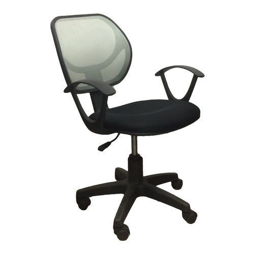 GREY/BLACK HOME/OFFICE CHAIR WITH ARMS AND ADJUSTABLE HEIGHT