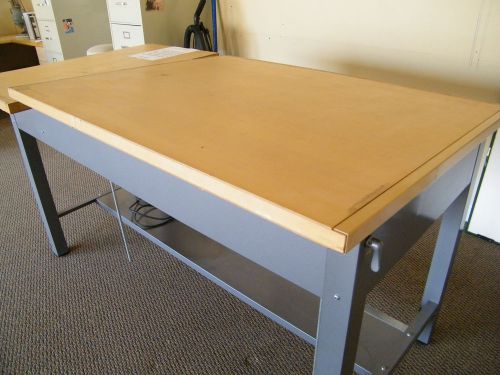 Professional Hamilton Split-top Drafting Table w/ tool drawers &amp; power adapter