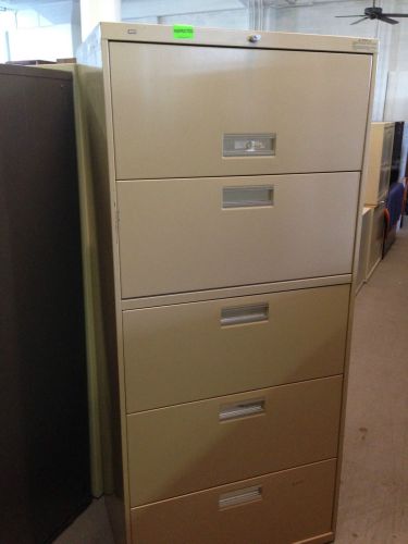 ***5 drawer lateral size file cabinet by hon office furn w/lock&amp;key 30&#034;w*** for sale