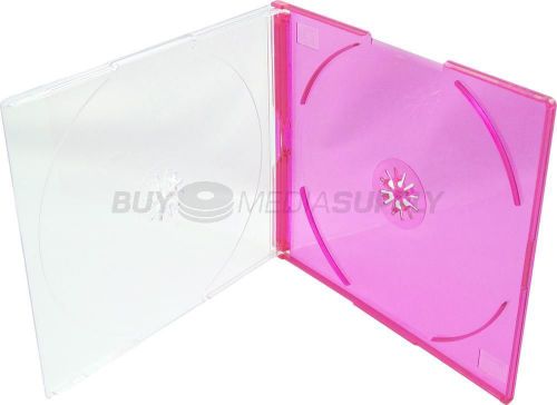5.2mm slimline red color double 2 discs cd jewel case - 200 pack for sale