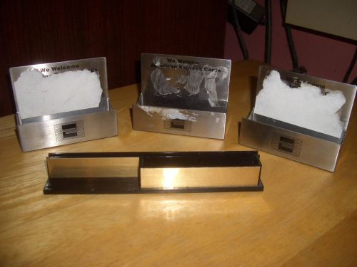 Lot 4 USED American Express Heavy DUTY Metal Standard Business Card Holders