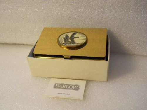 BARLOW  BUSINESS CARD HOLDER WITH DUCKS WITH BOX