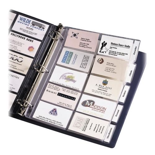 Avery Tabbed Business Card Page - 100 Capacity - 3.50&#034; x 2&#034; - 5 Tab(s)