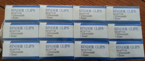 1&#034; binder clips 144 PIECES LOT