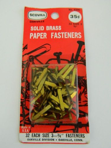VINTAGE SCOVILL SOLID BRASS PAPER FASTENERS