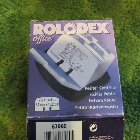 ROLODEX OFFICE PETITE CARD FILE - 2 1/4 BY 4 INCH - BLACK - ADDRESS CARDS