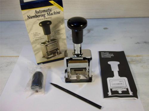 BRAND NEW SEALED ROGERS AUTOMATIC NUMBERING MACHINE INK STAMP BRASS ENGRAVED
