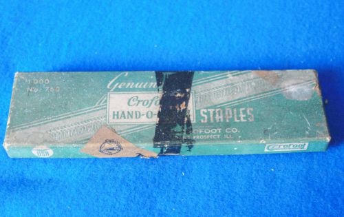 RARE VINTAGE GENUINE CROFOOT HAND STAPLES FOR CROFOOT TACKER- No. 760