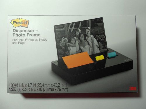 Post-it Pop-up Note Dispenser+ 4&#034;x 6&#034; Photo Frame w/3&#034;x3&#034; Notes &amp; Flags- New!