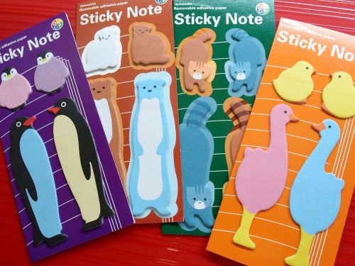 4X Animals Shape Sticky Note Point Maker Memo Message Reminder Pad Bookmark Gift