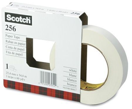 Printable Flatback Paper Tape 1&#034; Core White High Immediate Adhesion 2561