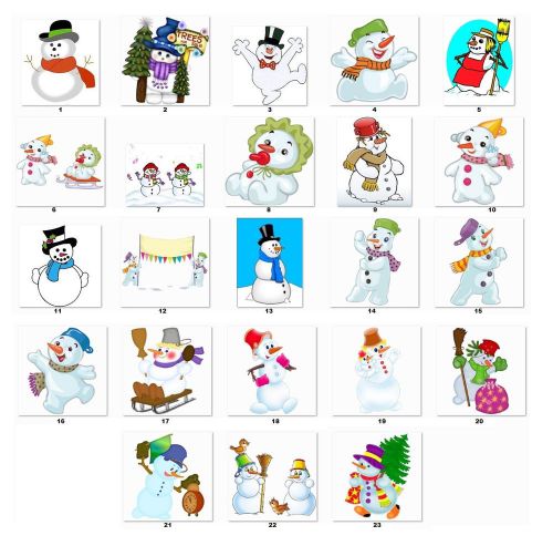 Personalized return address labels christmas snowman choose one picture (c1) for sale