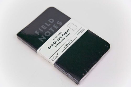 Field Notes Pitch Black Edition - Pack of Three - Factory Seal - Dot grid Paper