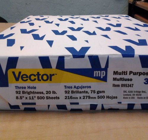 Paper 3 hole pre punched 8.5 x 11 multi purpose: 4 cartons (20,000 sheets) white for sale