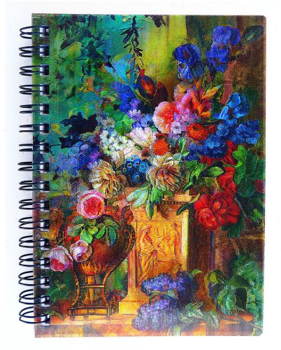 Paper Notebook - 3D Holographic Flowers A6 Size