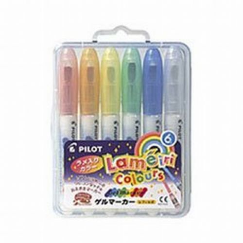 Gel marker 6 color set (lam color) Plastic case (japan import) AWG-M8-LS6P