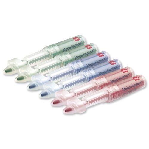 Nobo Kapture Colour Cartridge Set Assorted Pack of 6 1902596 Red, Green, Blue