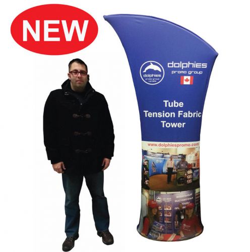 Trade Show Tower Tension Fabric Banner Stand Portable Display + FREE GRAPHICS