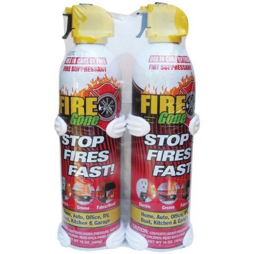 Fire Gone 2-FG-7209 16-oz Fire Gone Suppressant with Bracket 2 Pack