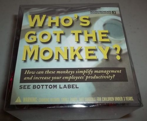 Accoutrements Who&#039;s Got the Monkey 100 Monkeys Management Prolem Solving Set NIB