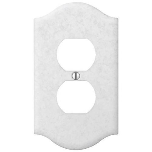 Satin Silver Steel Outlet Wall Plate-1DUP O STN/SLV WALLPLATE