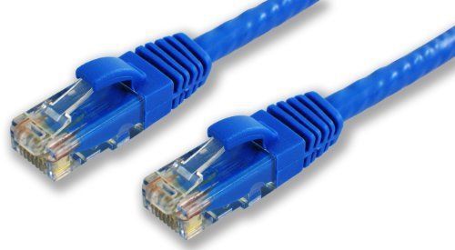 Lynn Electronics ECAT5-4PR-07BLB 7-Feet Blue Booted Patch Cable  10-Pack