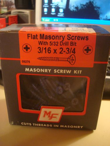 Midwest fastener corp.--tapcon masonry hex head, 3/16x2-3/4&#034; pk100 w/drill bit for sale